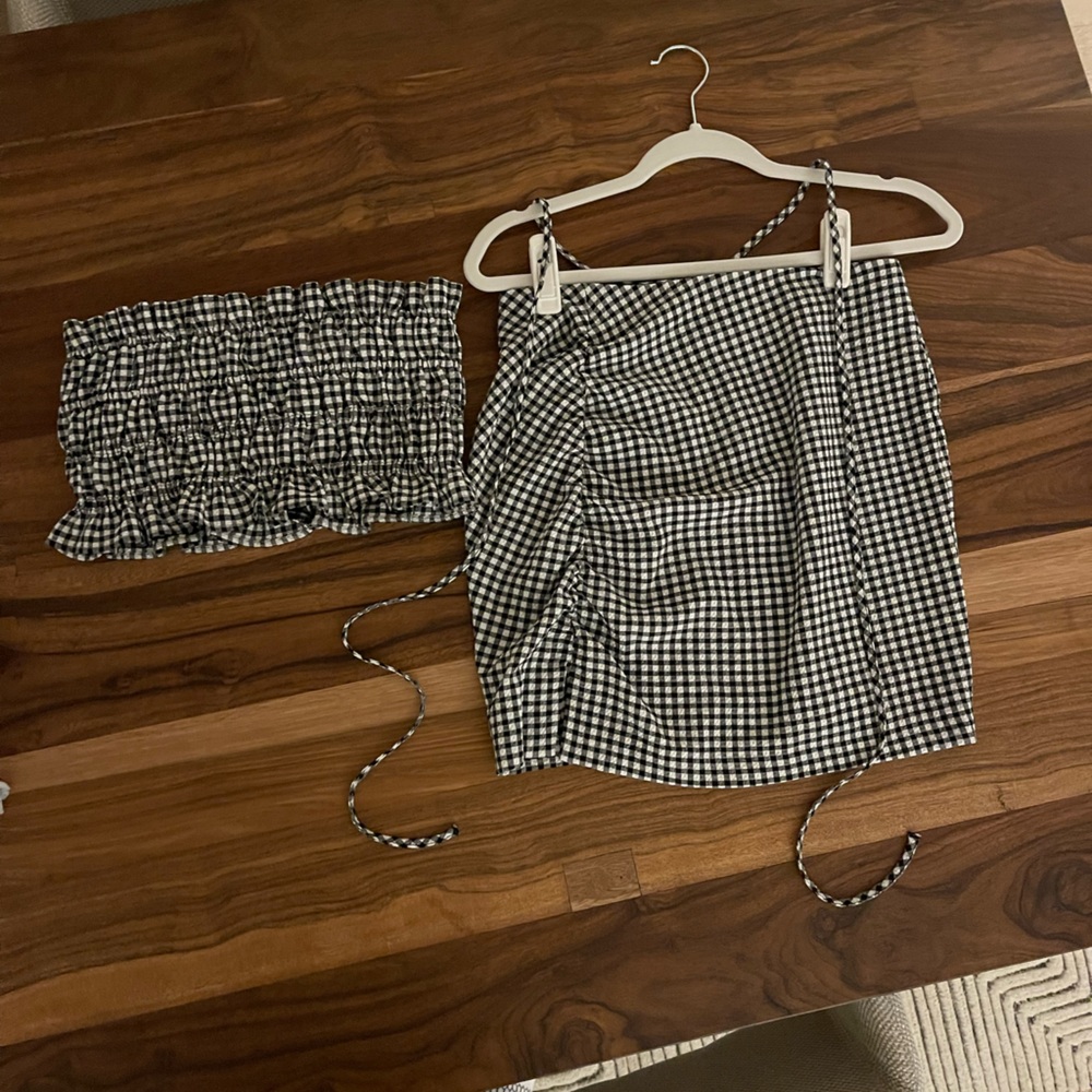 Plaid Checkered Zara set NWOT